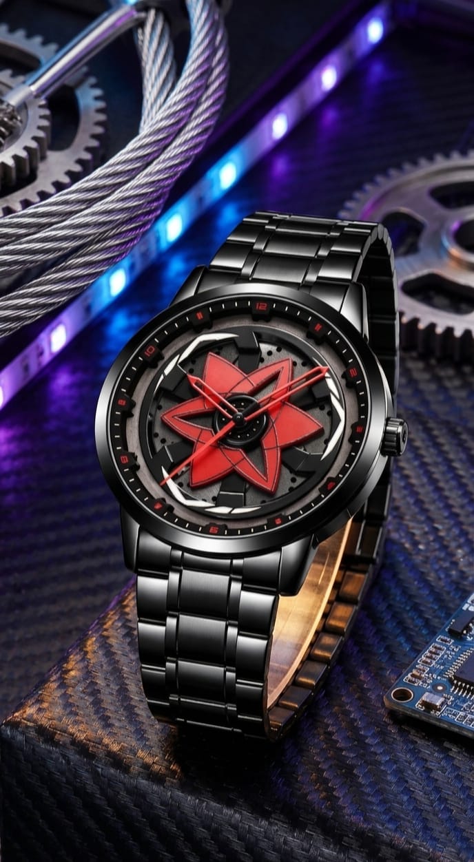 Premium Spinning Wheel Watch | Luxury Rotating Dial Quartz Wristwatch for Men & Women